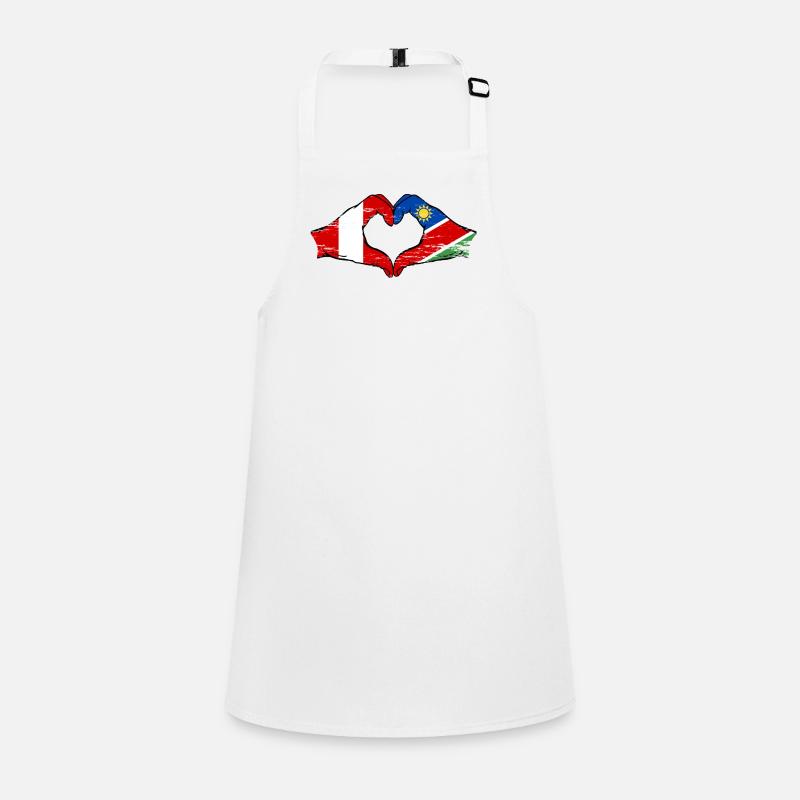 Peru Namibia flag heart used Children's Apron