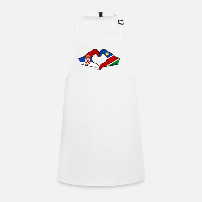 Serbien Namibia Flagge Herz Schürze für Kinder