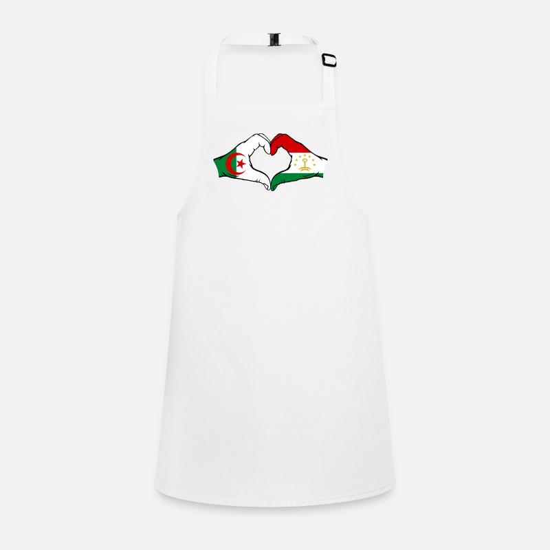 Tajikistan Algeria Flag Hands Heart Shape Children's Apron