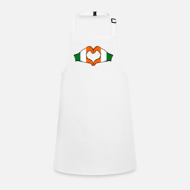 Cœur du drapeau de la Côte d’Ivoire d’Irlande Tablier Enfant