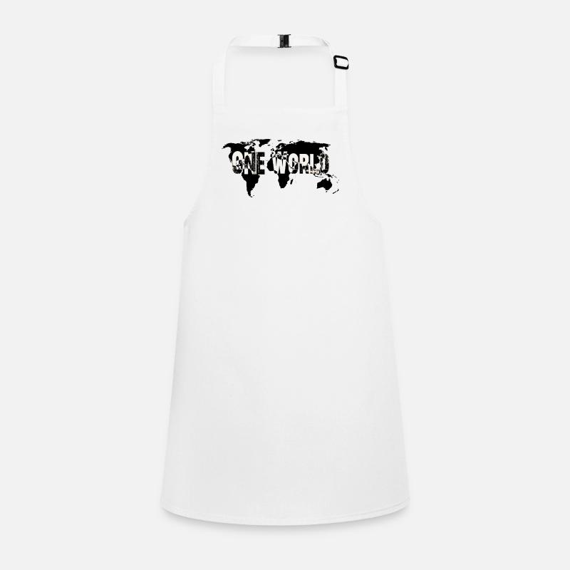 Un monde-Blanc Tablier Enfant