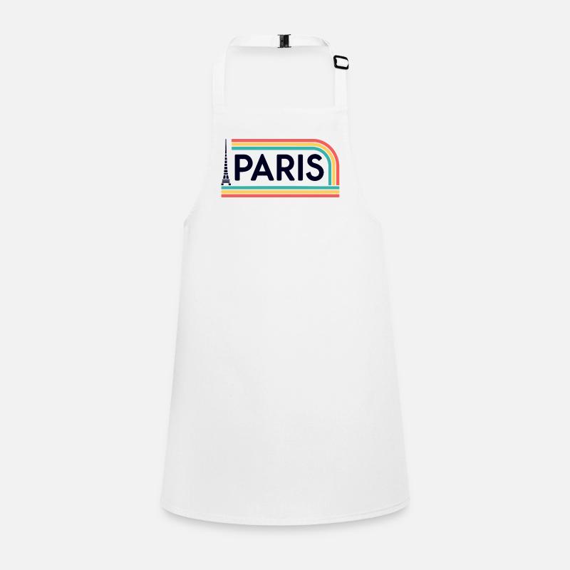 Paris Rainbow Retro Schürze für Kinder