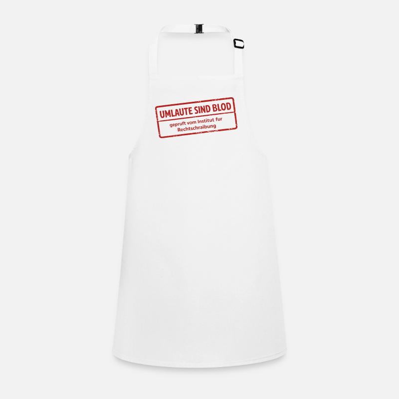 Umlaute sind Blod Stempel Schürze für Kinder