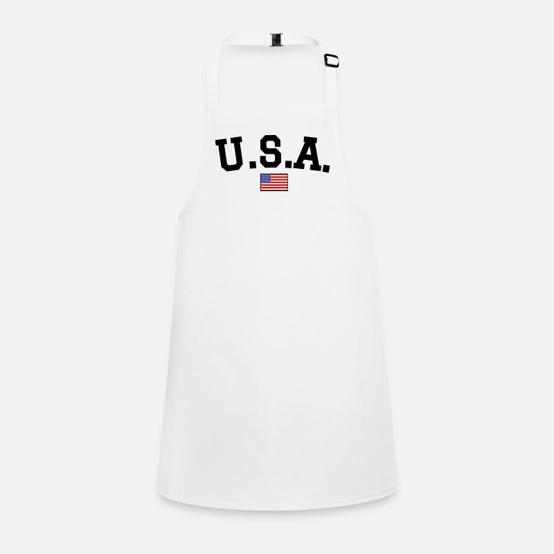 Drapeau américain Noir Tablier Enfant