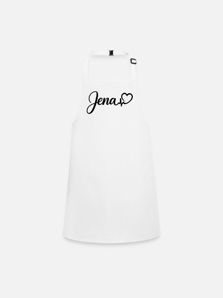 Jena Heartbeat - Children's Apron - white - Front