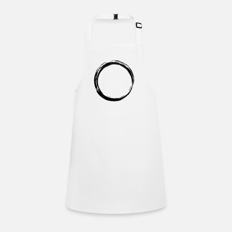 Circle symbol design black Children's Apron