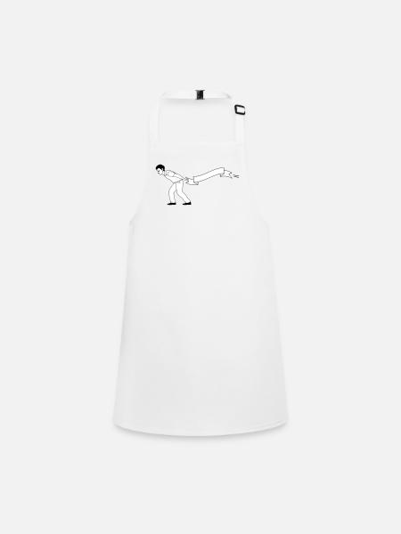 man pulls Banner | Banner bearer - Children's Apron - white - Front