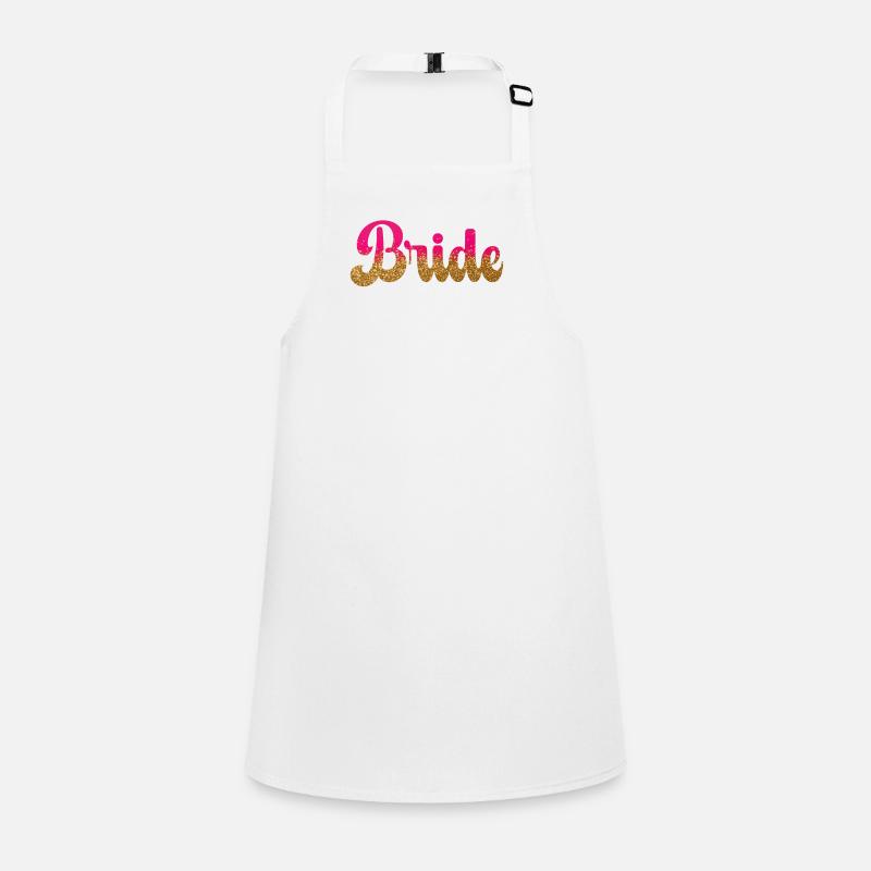 Team Bride! Pink, Gold Glitzer Schürze für Kinder