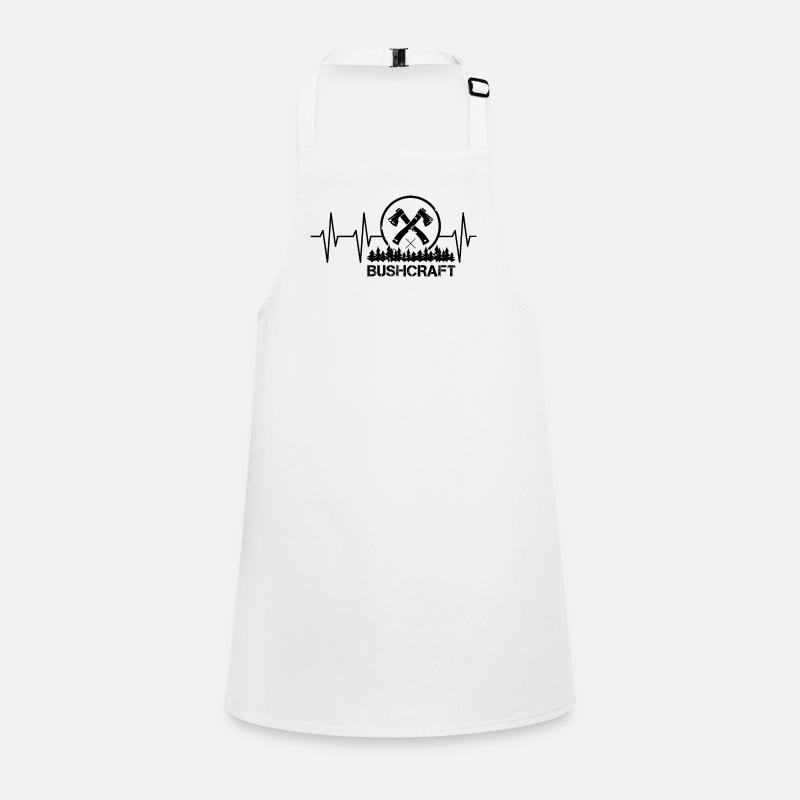 Heartbeat Bushcraft Axe Logo survival symbol forest Children's Apron