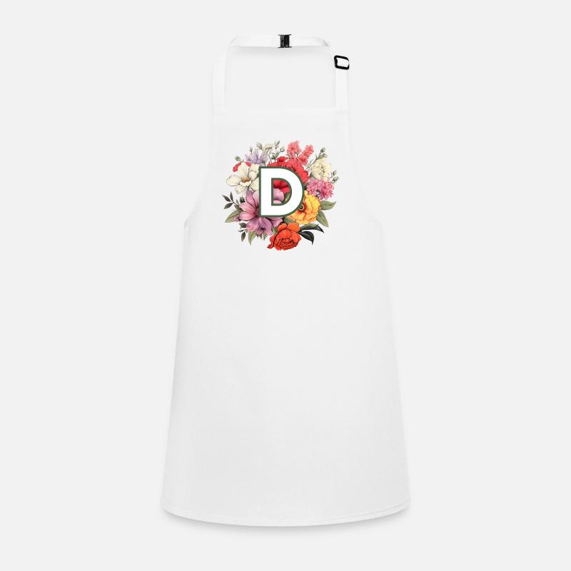 D Monogram Bouquet - Tablier Enfant - blanc