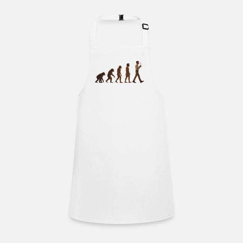 Evolutionary journey: From ape to coffee-drinking man Children's Apron