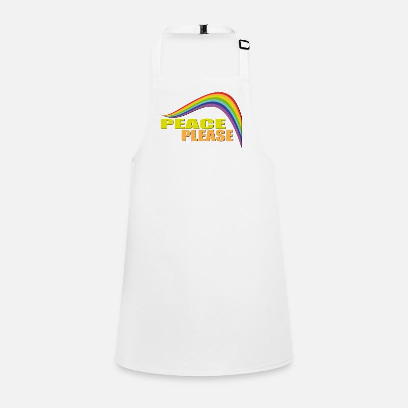 PEACE PLEASE with Rainbow Schürze für Kinder