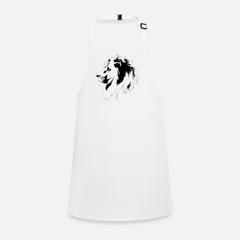 Portrait de lion (noir) Tablier Enfant