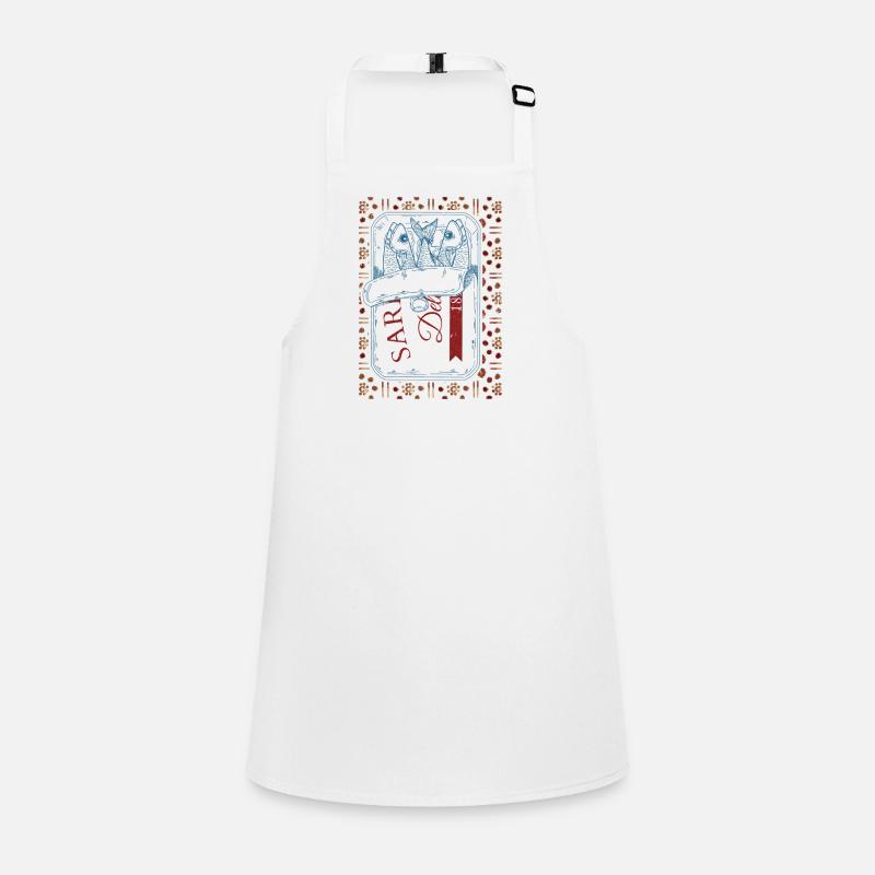 Vintage Trendy Sardines Visual Children's Apron