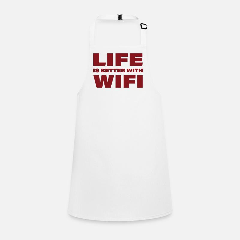 LIFE_IS_BETTER_WITH_WIFI3 Children's Apron