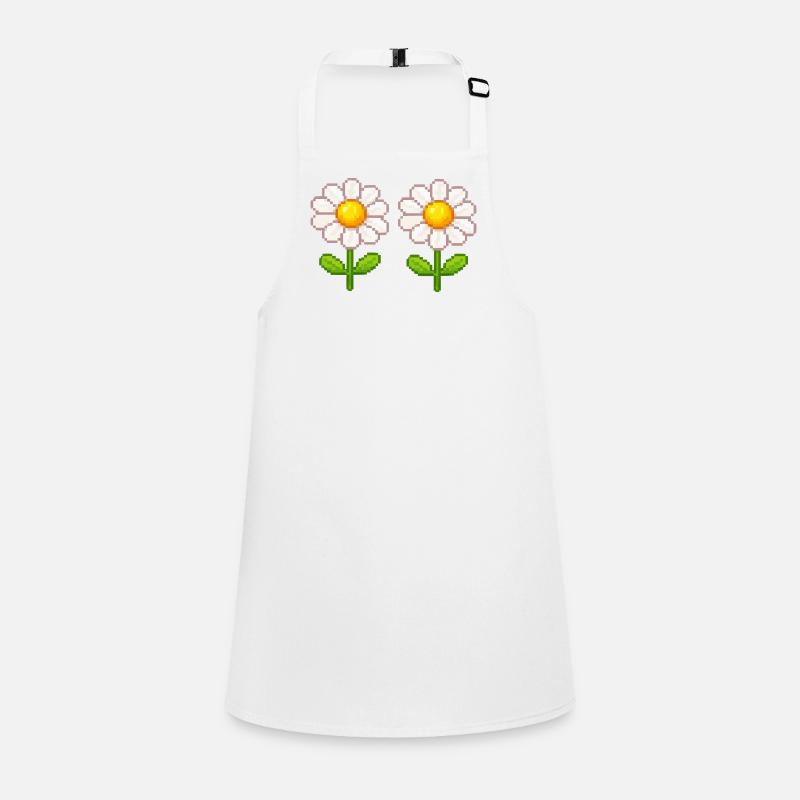 Fleurs doubles Pixel Daisy Tablier Enfant