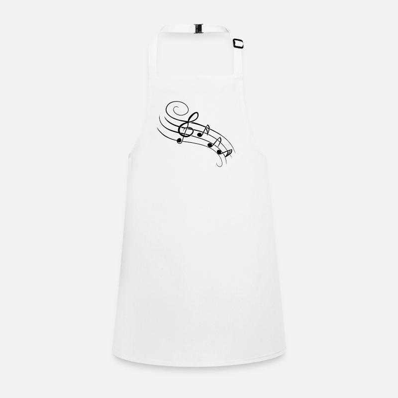 Music notes - black Children's Apron