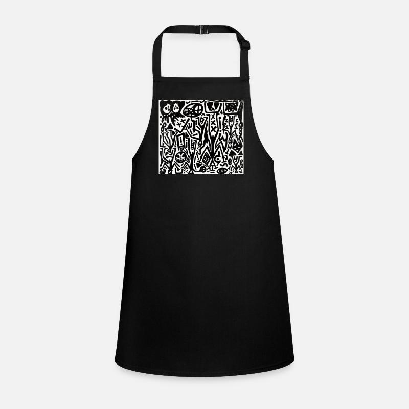 abstract art - black and white - labyrinth Children's Apron
