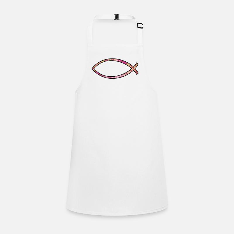 Ichtus fish (diamond, pink) Children's Apron