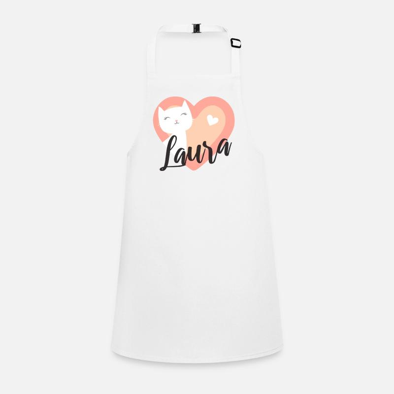 Laura Surname First Name Kitten Children's Apron