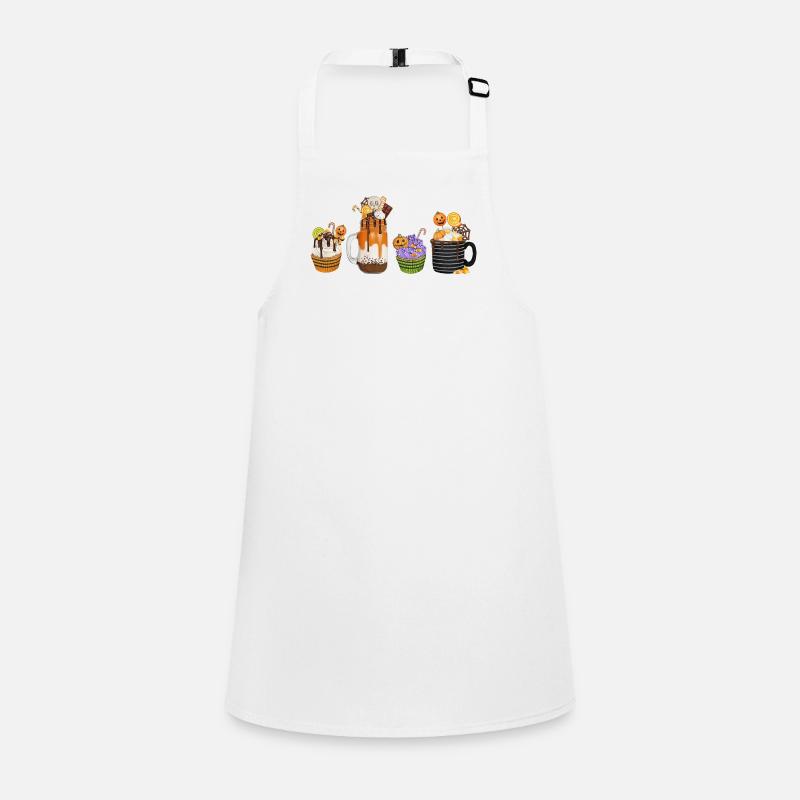 🎃 Sweet Halloween Temptation – Cupcakes & Drinks Children's Apron