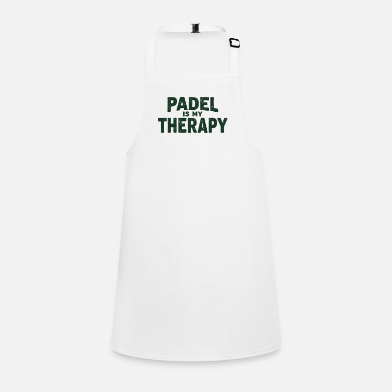 Padel is my Therapy Sportler Statement Schürze für Kinder