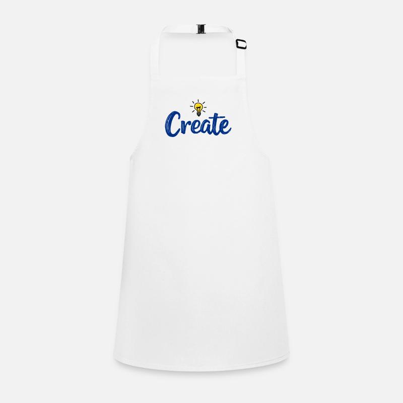 Create Schriftzug mit leuchtender Glühbirne Schürze für Kinder
