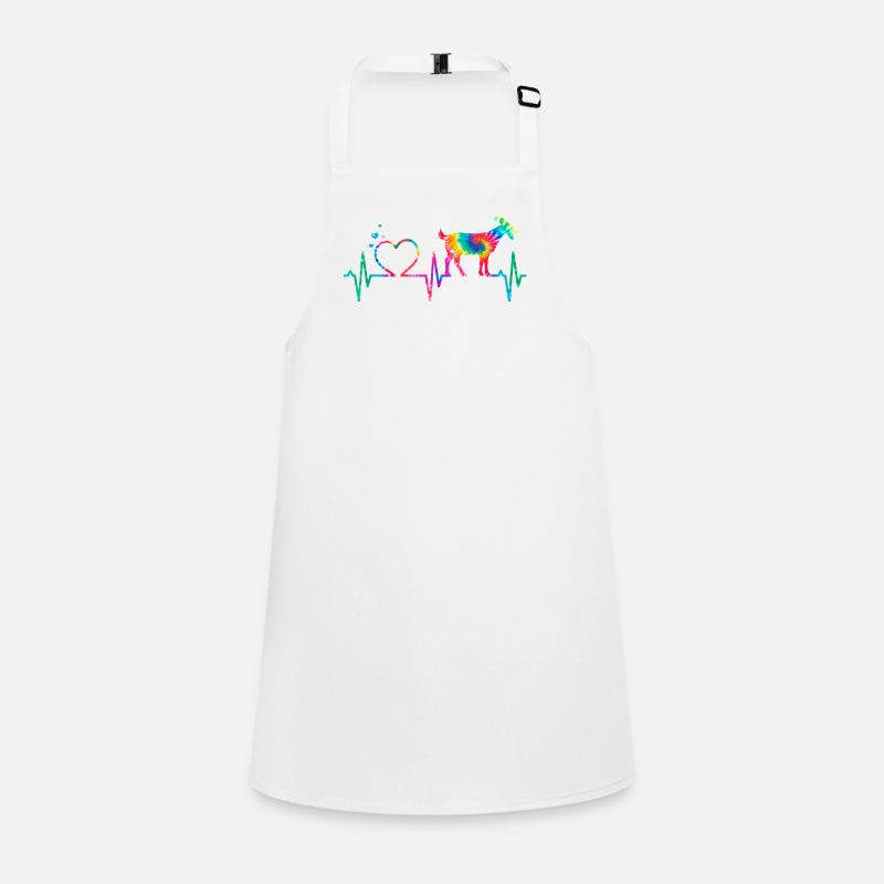 Regenbogenherzziege Schürze für Kinder