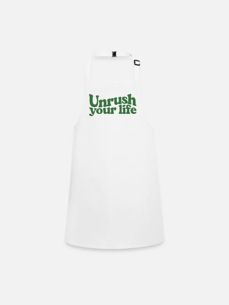 Slow down | Slow Living Mindfulness - Children's Apron - white - Front