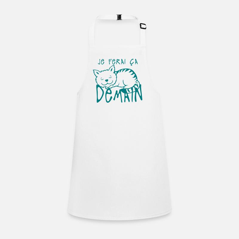 ferai ca demain chat dort citation Tablier Enfant