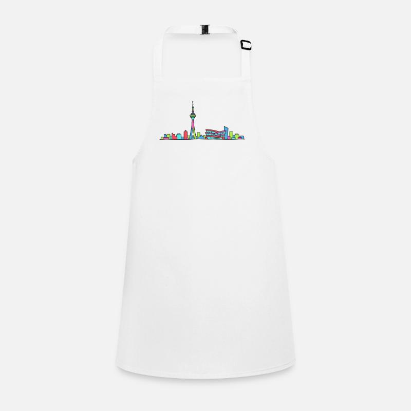 Stuttgarter Stadtskyline Fernsehturm Moderne Linienzeichnung Schürze für Kinder