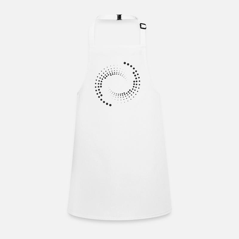 Spiral with black circles Children's Apron