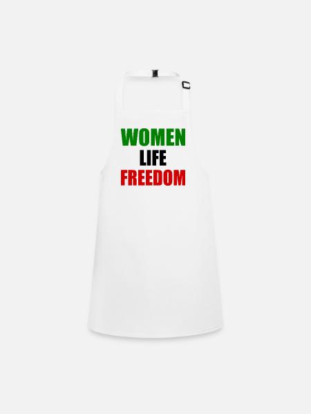 Women life freedom - Schürze für Kinder - Weiß