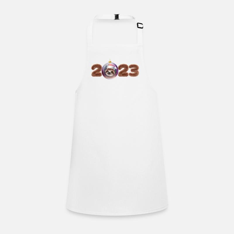 2023 boule de Noël paresseux mignon Tablier Enfant