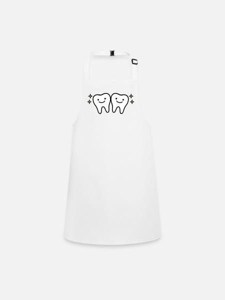 Dent mignonne - Tablier Enfant - blanc - Devant