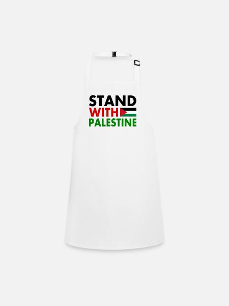 Stand with palestine - Children's Apron - white - Front