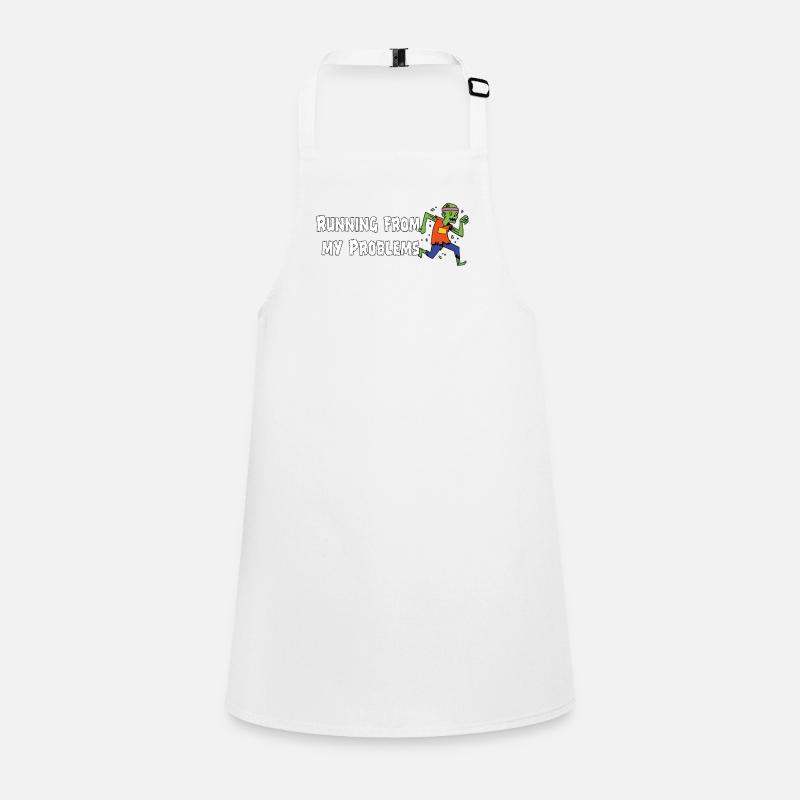 Running from my problems – Funny Zombie Saying Children's Apron