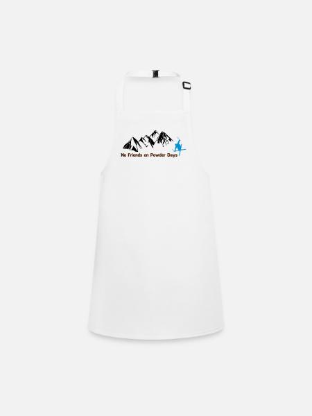 No. friends on Powder days - Children's Apron - white - Front