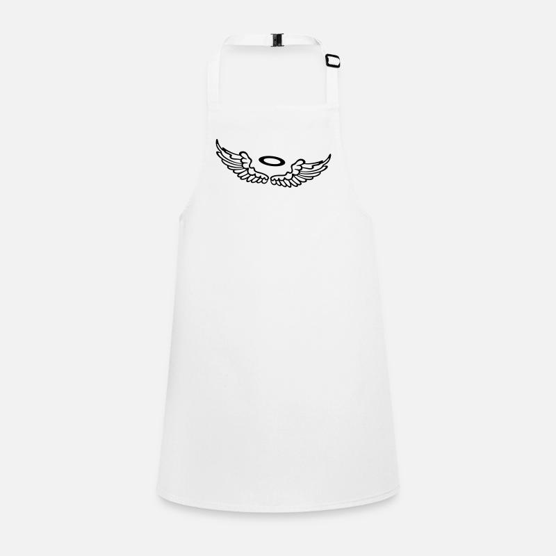 Petites ailes, ailes d'ange avec halo. Tablier Enfant