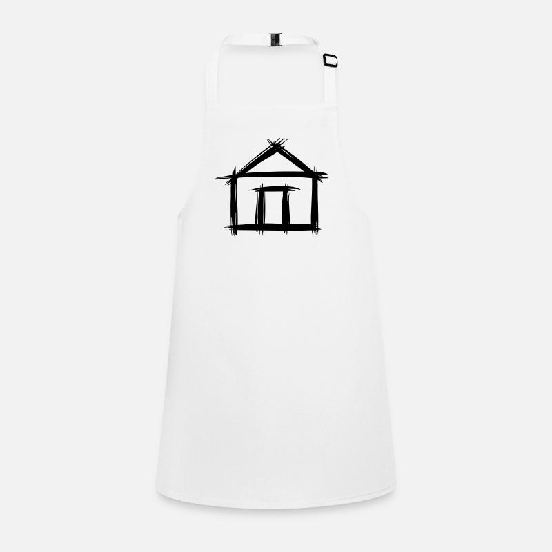Maison, dessinée à la main. Immobilier, maison. Tablier Enfant