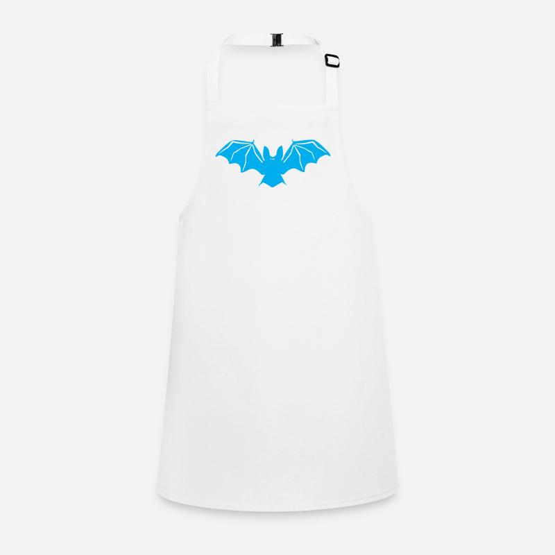 Blau Fledermaus Silhouette Schürze für Kinder