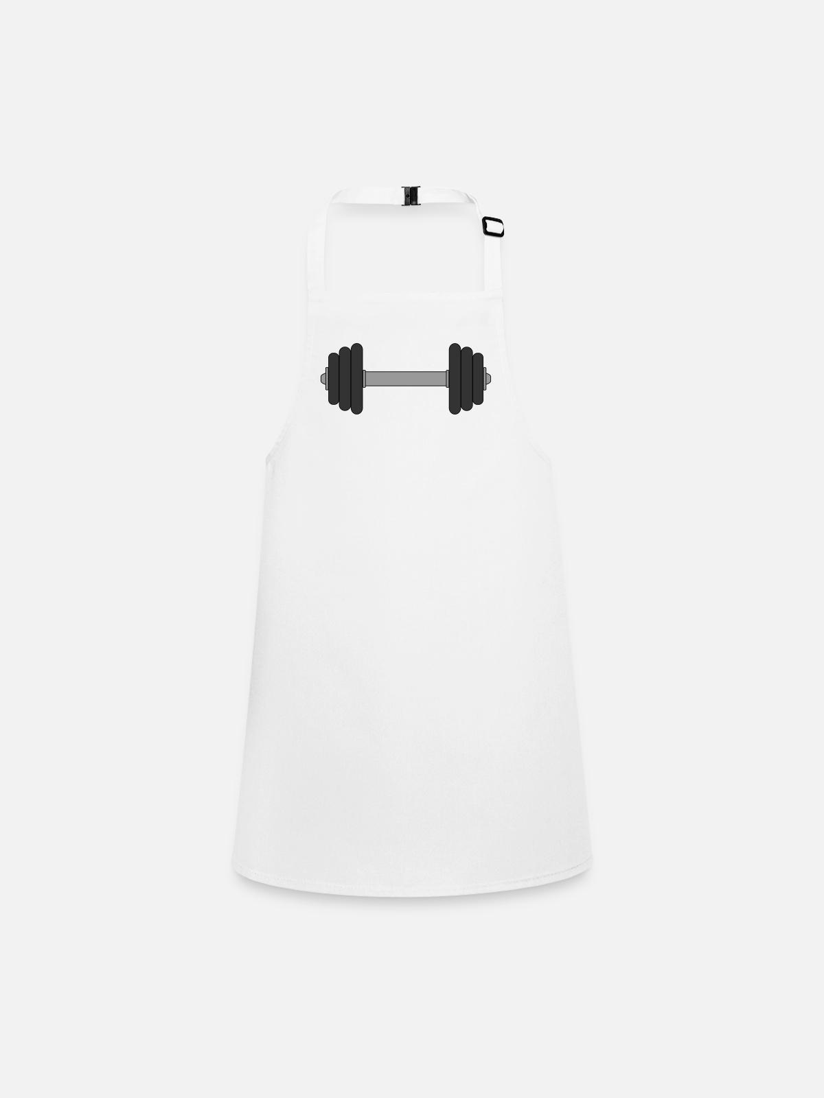 Dumbbell - Children's Apron - white - Front