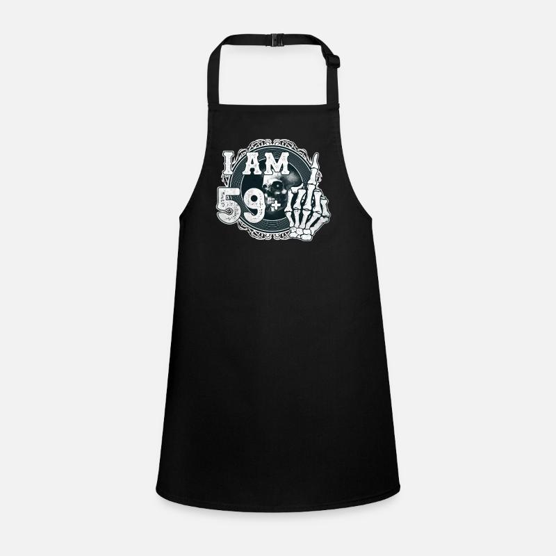 I'm 59 plus 1 middle finger Skull funny 60th Children's Apron