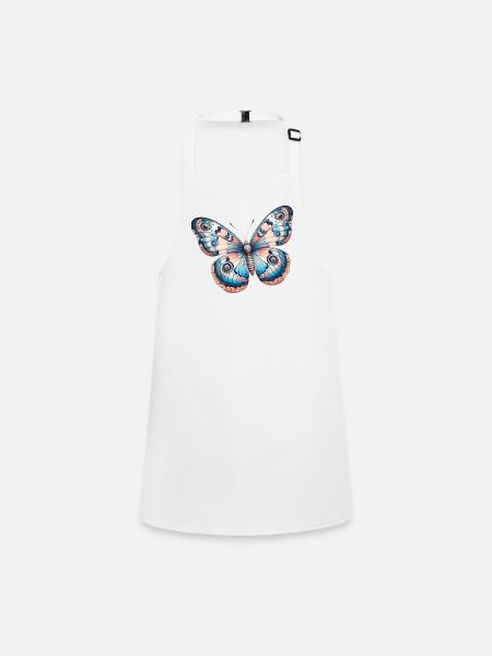 Papillon, fleur - Légèreté Envolée - Tablier Enfant - blanc - Devant