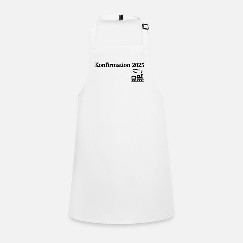 Konfirmation 2025 losfahrender Zug Reise Schürze für Kinder