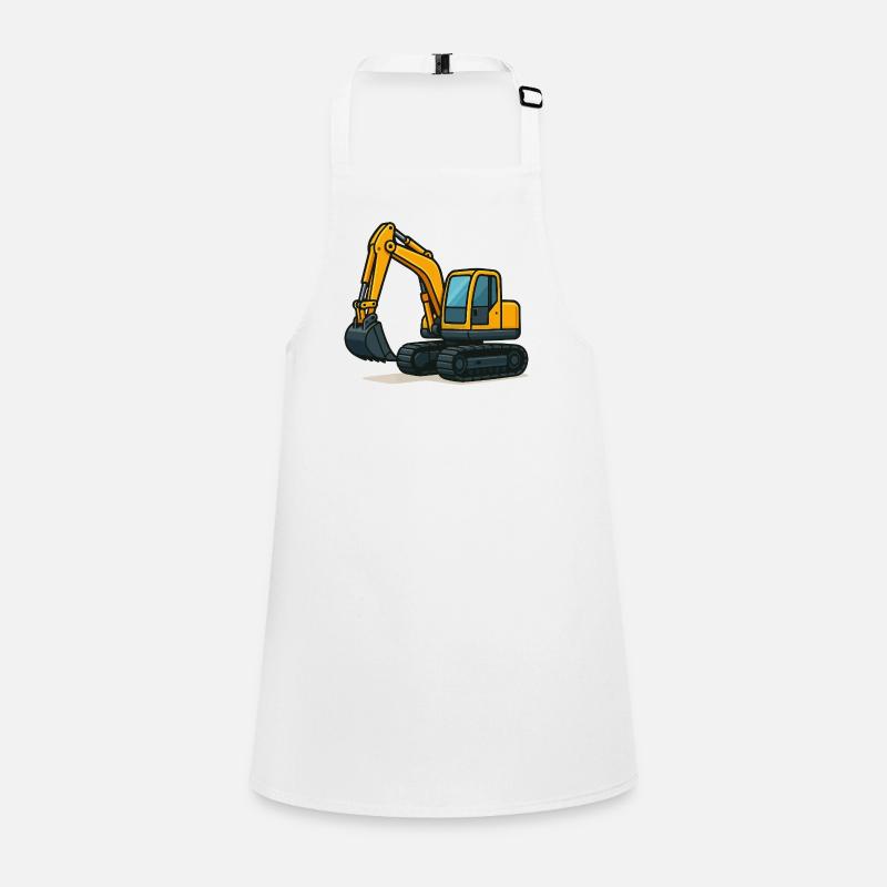 Excavator Comic Children's Apron