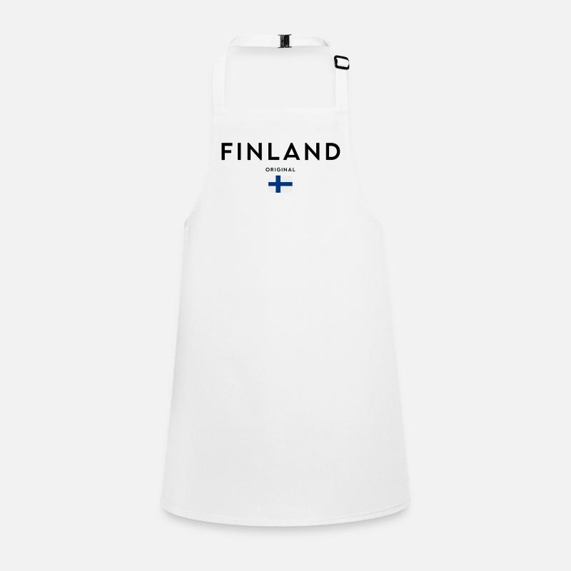 Finnish pride, minimalist sleek design Children's Apron