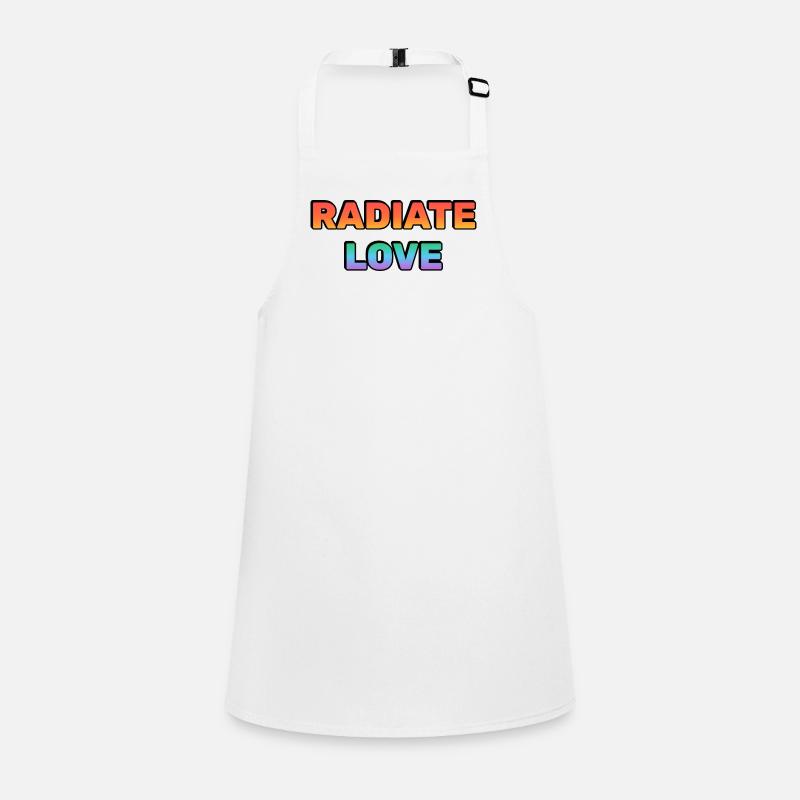 Radiate Love Gradient Typography Children's Apron