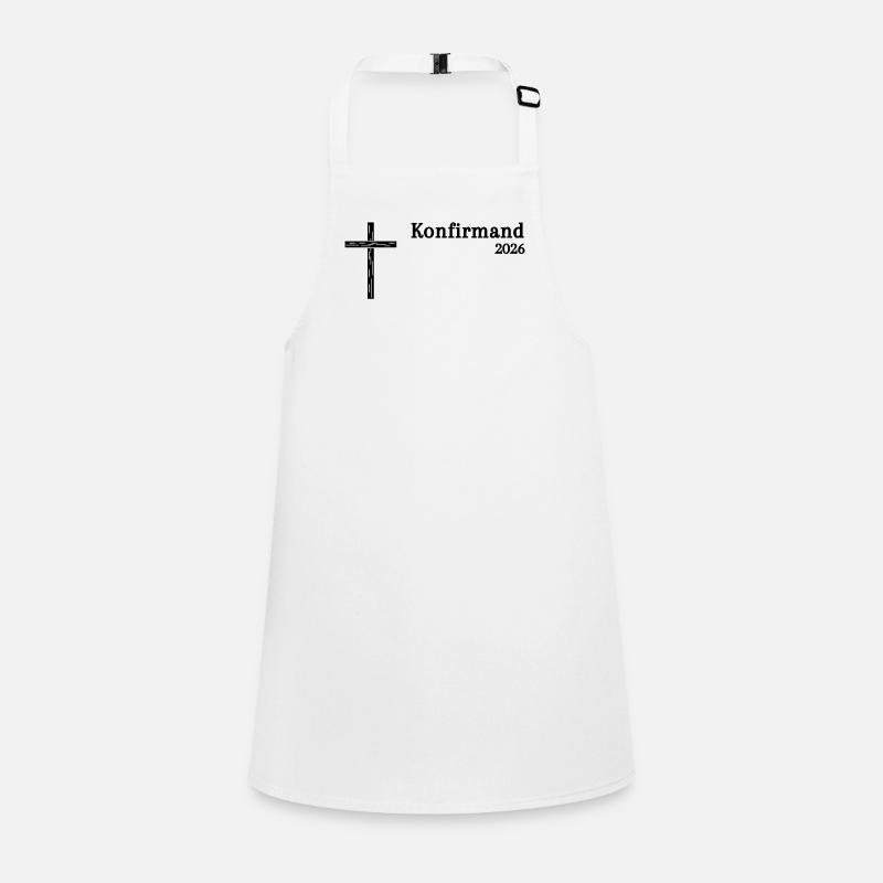Confirmation 2026 Confirmation Croix en bois simple Tablier Enfant
