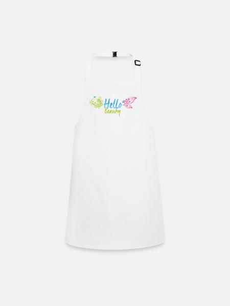 Hello Beautiful - Schürze für Kinder - Weiß